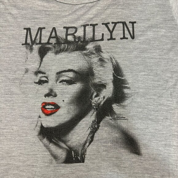 Rue21 Marilyn Monroe Graphic Tee With Back Cutout Gray L - Picture 6 of 6
